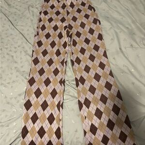 Urban Outfitters Patterned Pants in Brown and Tan
